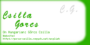 csilla gorcs business card