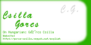 csilla gorcs business card